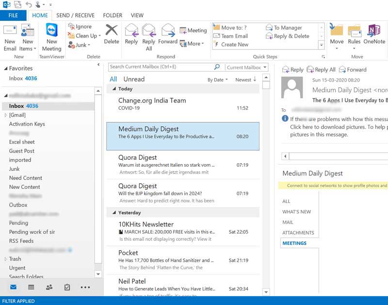 Export MSG File from Outlook